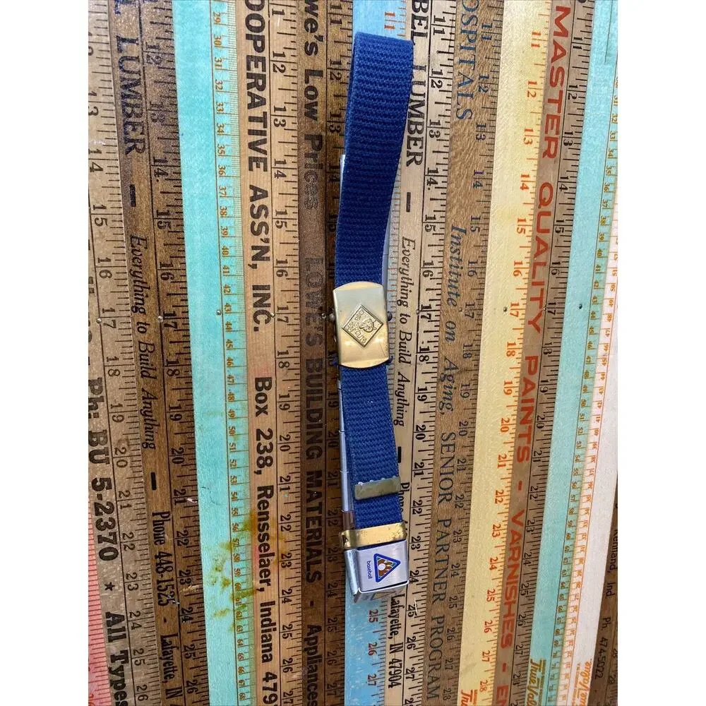 Boy Scouts BSA Cub Scout Belt W/ 12 Merit Badges Adventure Loop Slides Uniform